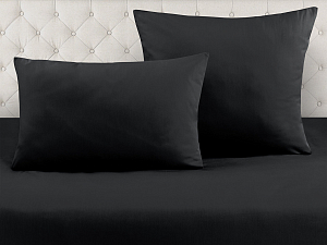 Наволочки сатин (70x70-2 шт.) "Valtery" NC-45 черный